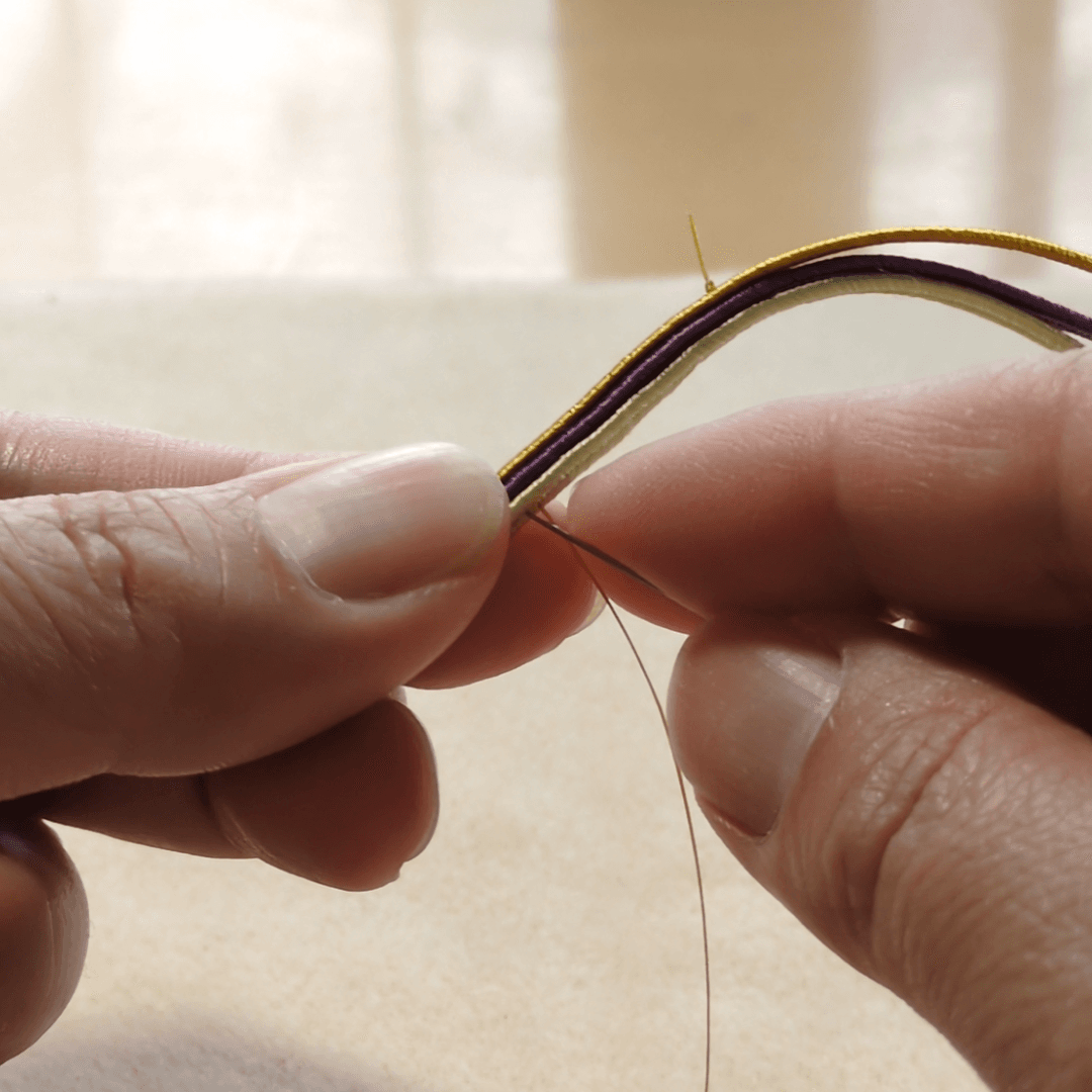 ルミエールブローチ　1点もの　ソウタシエ刺繍/ハンドメイドガラス | 6枚目